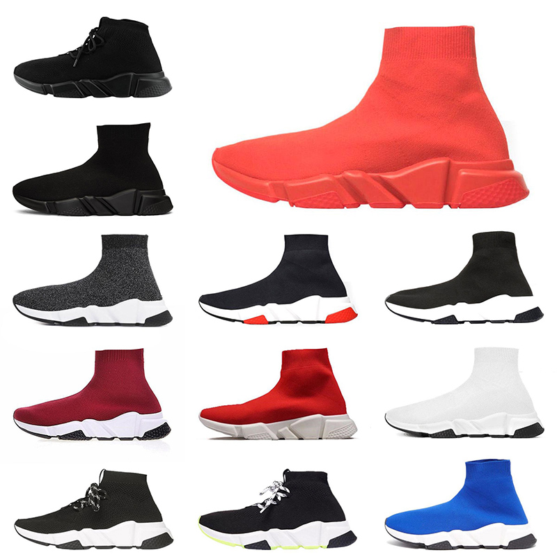 

Luxury Designer Sneakers Speed Trainer Sock Shoes Trpile Red Rose Pink White Casual Running Shoes Speed Trainer Runner Men Women OFF 36-45