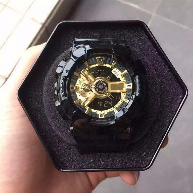 

New Fashion Arrival Mens Style Military Wristwatches Multifunction auto LED Digital Shock Quartz Sport Watches for Man Male Students Clock, Slivery;brown