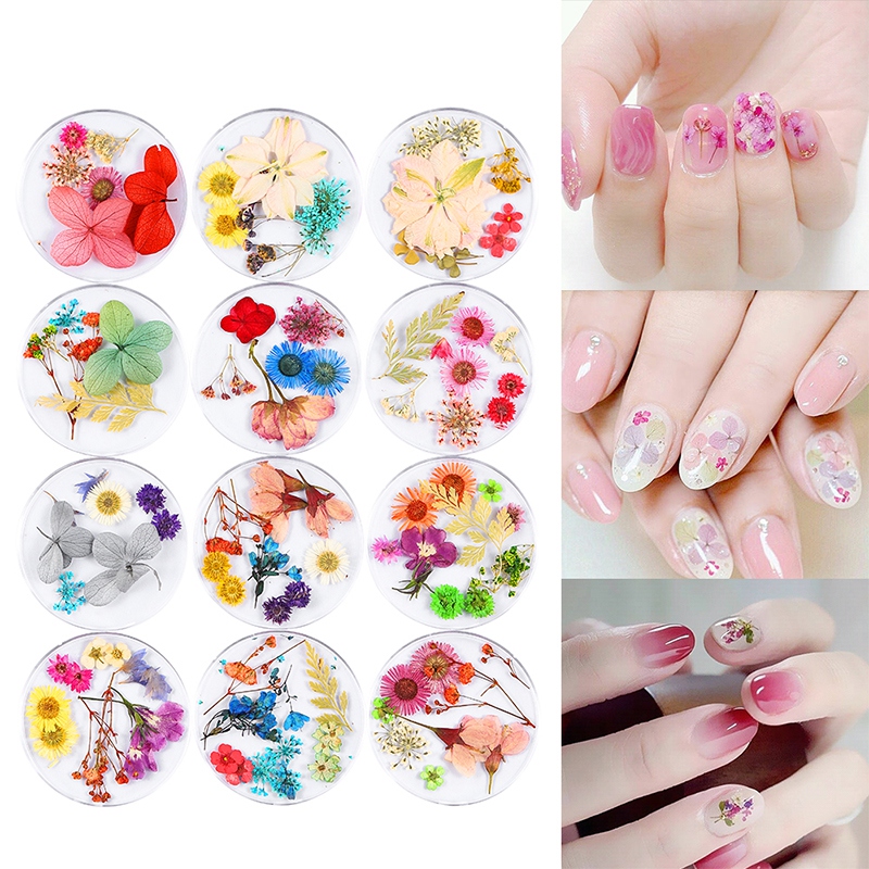 

Dried Flowers Petals Nail Art Flower Nail Lace Dried Flowers Petals Decorations Manicure Accessories