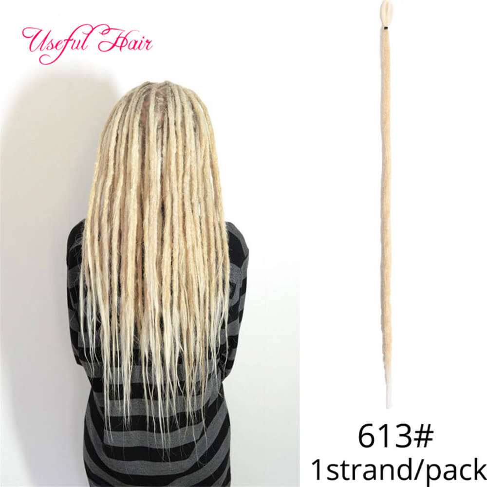 

crochet hair extensions Handmade Dreadlocks Hair Extensions 24 inch Ombre Crochet Hair Synthetic Crochet Braid For Women braided synthetic, Blue