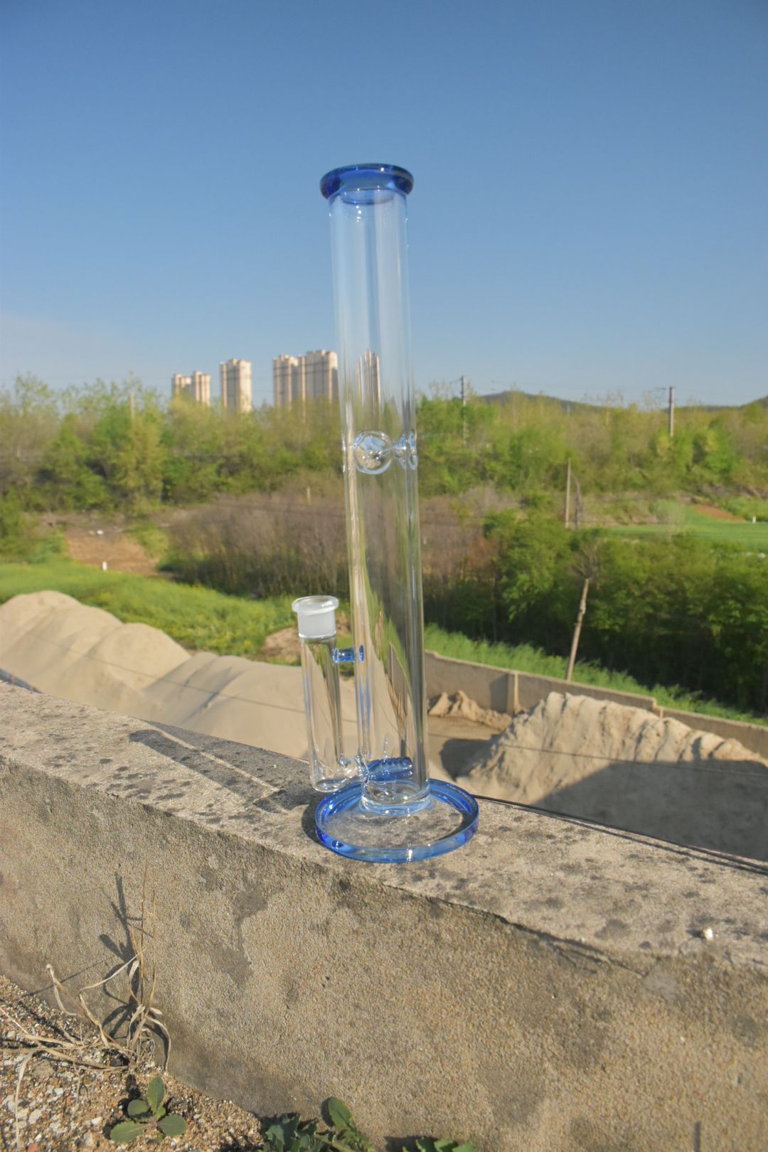 

Glass hookah straight pipe bong 18mm joint factory direct price concessions