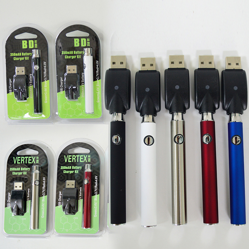 

Vertex 510 Thread Preheating Vape Pens Battery 350mAh Variable Voltage 510 Cartridges Battery E Cigarettes Vapes Batteries Blister Packaging