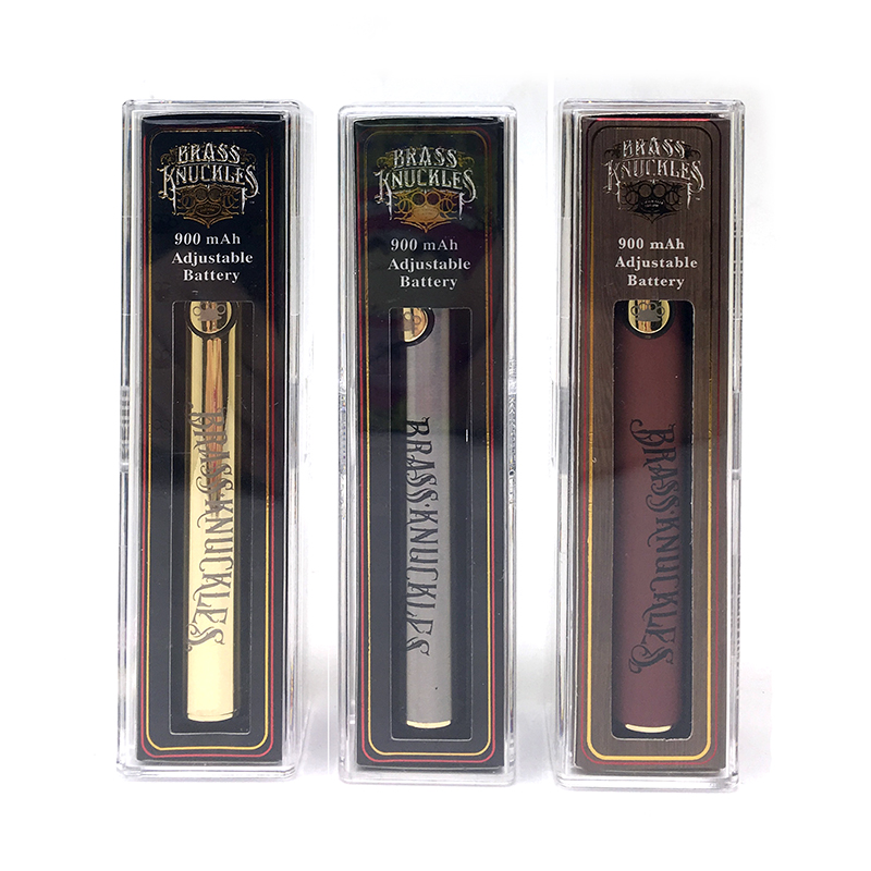 

Brass Knuckles Battery BK Battery 900mAh Vape Batteries Preheat VV Variable Voltage For 510 Thread Thick Oil Cartridge Tank