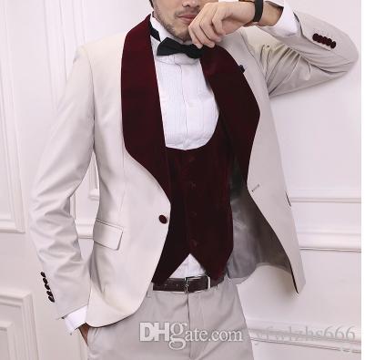 

Classic Shawl Lapel Wedding Tuxedos Slim Fit Suits For Men Groomsmen Suit Three Pieces Cheap Prom Formal Suits (Jacket+Pants+Vest+Tie) 398, Same as image