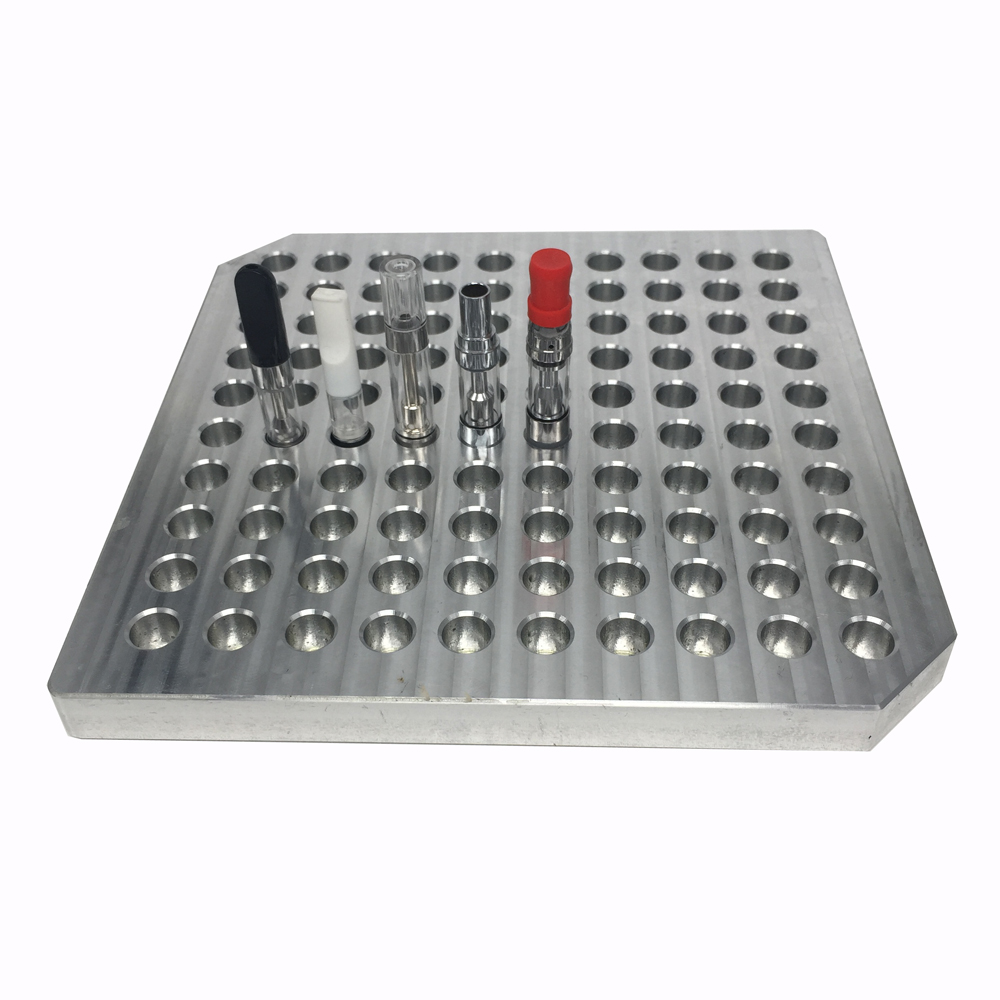 

7.5*7.5 inches vape pod cartridge aluminum tray 100 holes custom G5 M6T moonrock holder for filling oil machine Ecig accessories