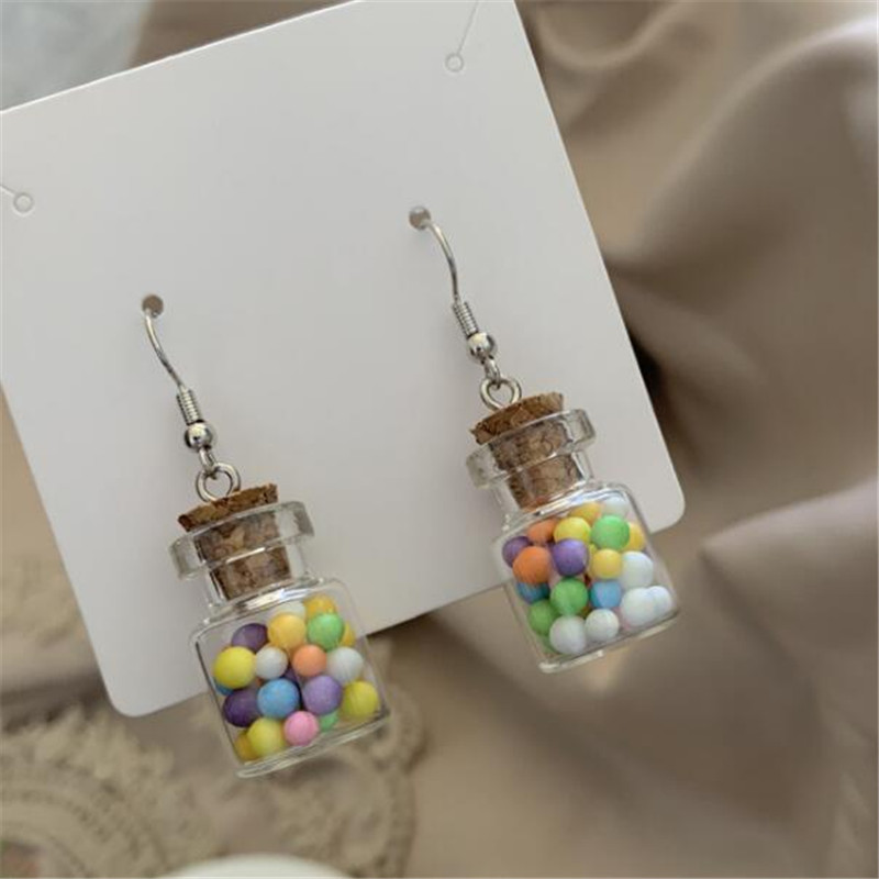 

Dangle & Chandelier 1Pair DIY Funny Wish Bottles Earrings For Women Drop Jewelry Fashion Accessories Vintage Alloy Gift