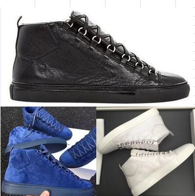 

Men Classic Fashion Women Arena Brand Flats Sneakers Male High Top Shoes Fashion Casual Lace Up Shoes Big Size 36-47eur, Black