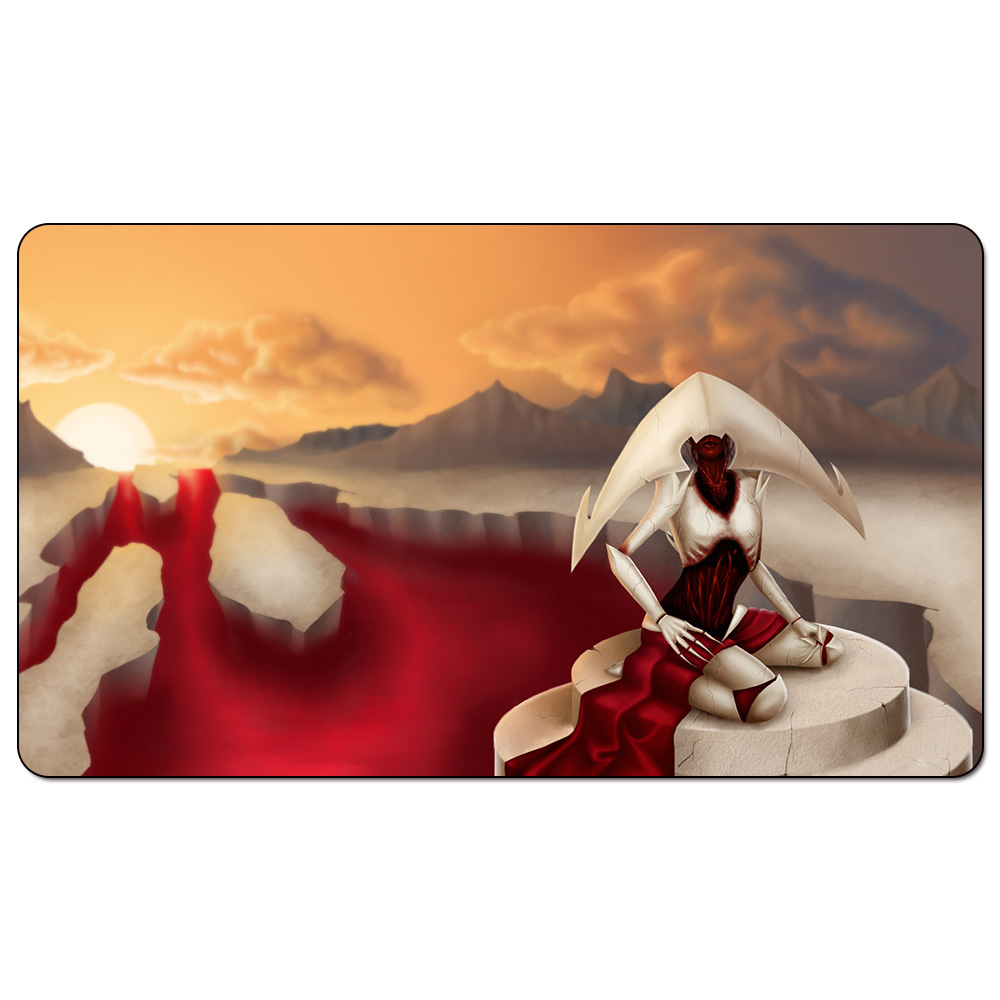 

Magic Board Game Playmat:Elesh Norn, Grand Cenobite 60*35cm size Table Mat Mousepad Play Matwitch fantasy occult dark female wizard