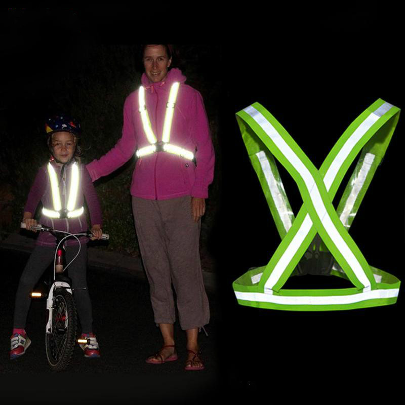 

Reflective protective stretch strap vest riding running reflective vest