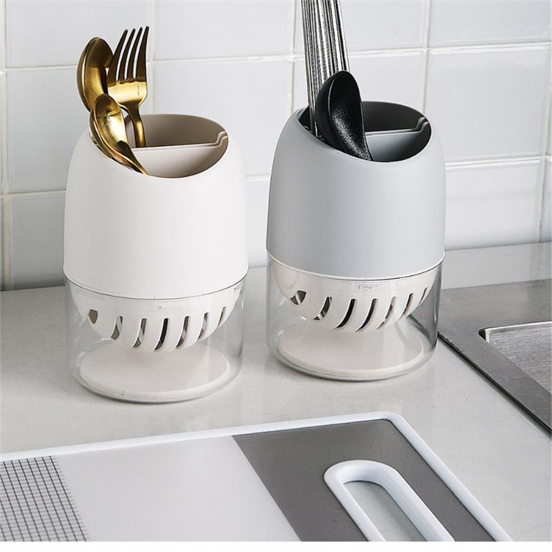 

Chopstick tube plastic kitchen household multifunctional algal drain chopsticks cage dust cover cutlery storage box