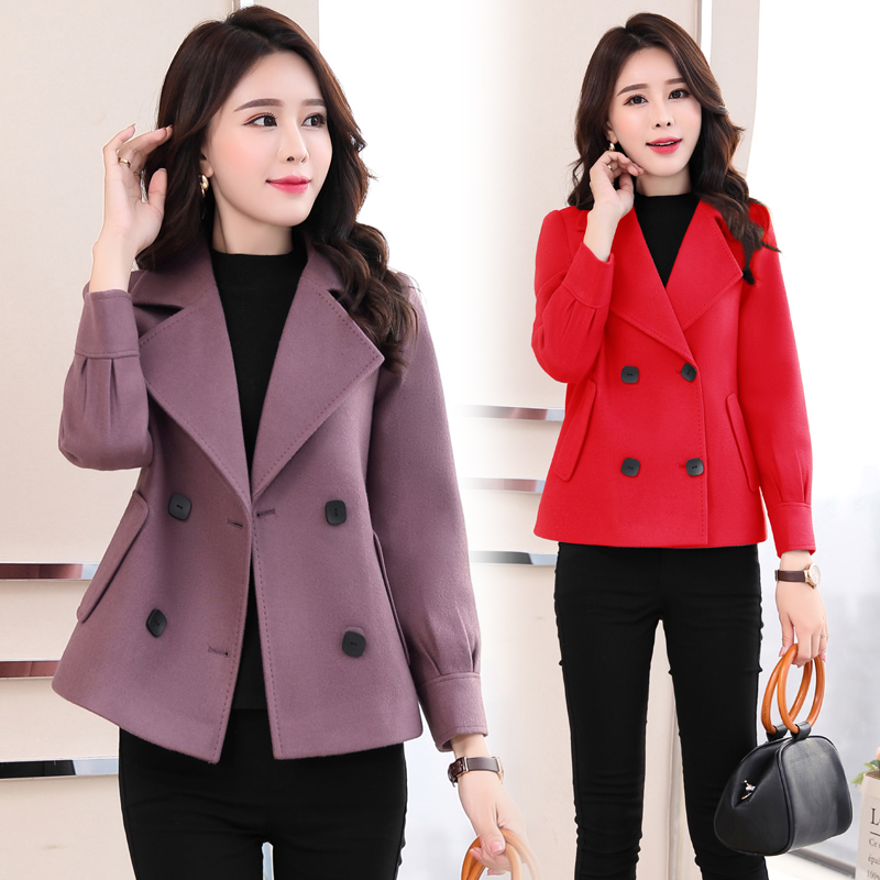 

new women's Warm woolen coat female spring autumn casual wild woolen short jacket coat Slim Winter jacket