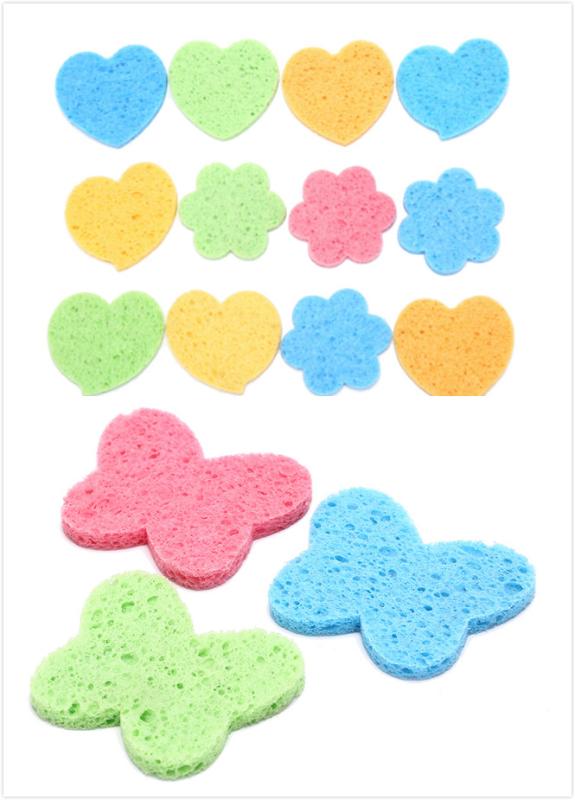 

3Pcs/2pcs Natural Wood Fiber Exfoliator Cleansing Sponge Puff Facial Cleanser Facial Puff Face Cleanse Washing Sponge