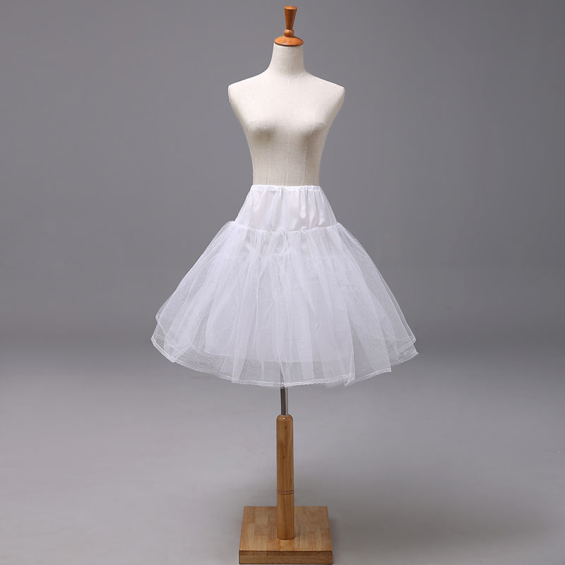 

Bridesmaid Kids Girls Hoopless Petticoat Skirt Wedding Children Princess Underskirt Skirts EIG88, White
