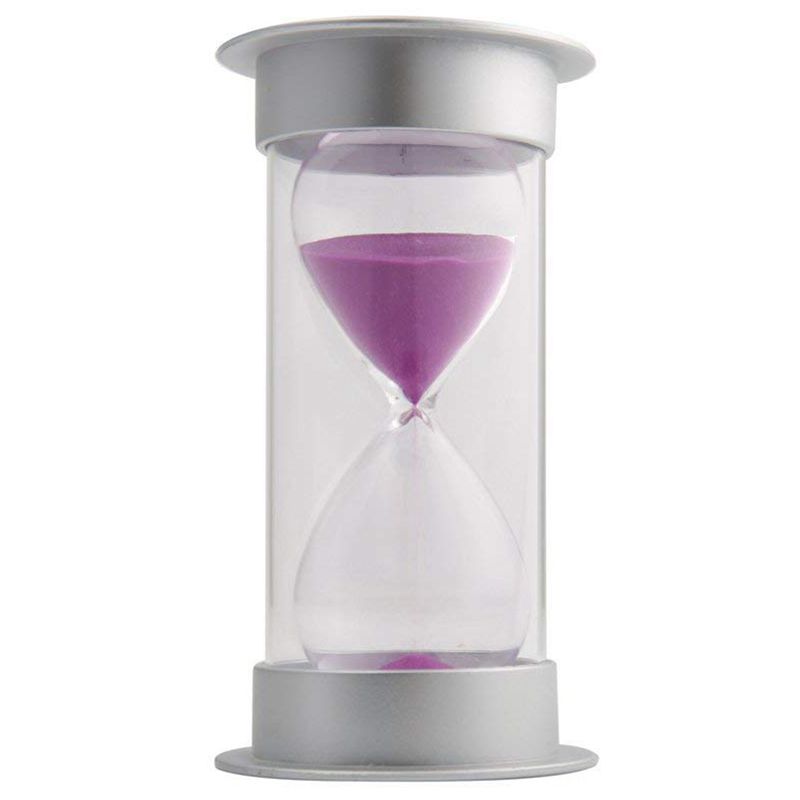 

45 Minutes Hourglass,Modern Sand Timer with Purple Sand for Mantel Office Desk Coffee Table Book Shelf Curio Cabinet or End Tabl