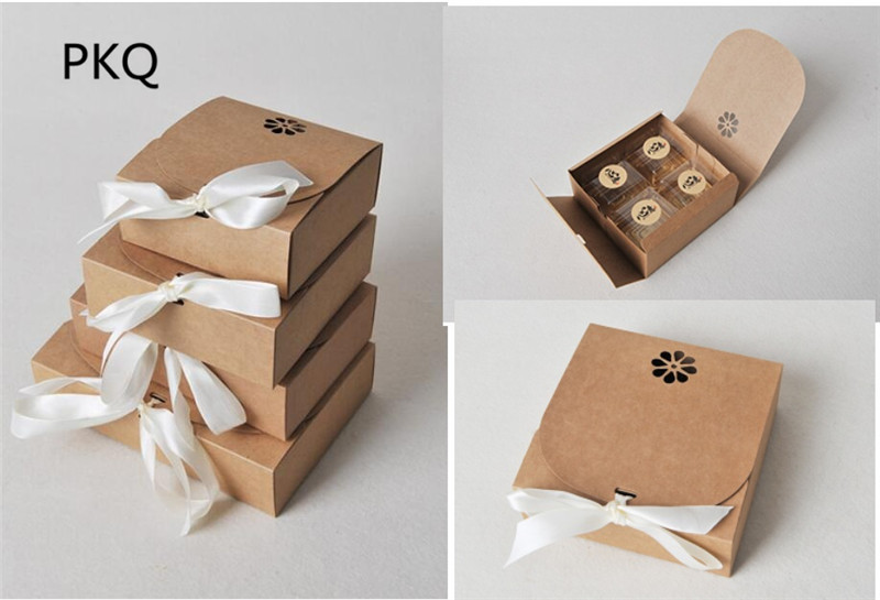 

Kraft gift packaging box,ribbon gifts box,red/brown DIY cookie cake homemade packaging box,wedding favors decoration package box