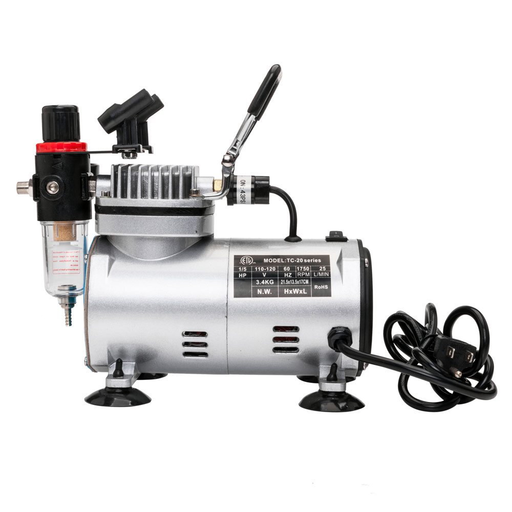 TC-20BK 110V Air Compressor with Air Brush Kit-image-545900162