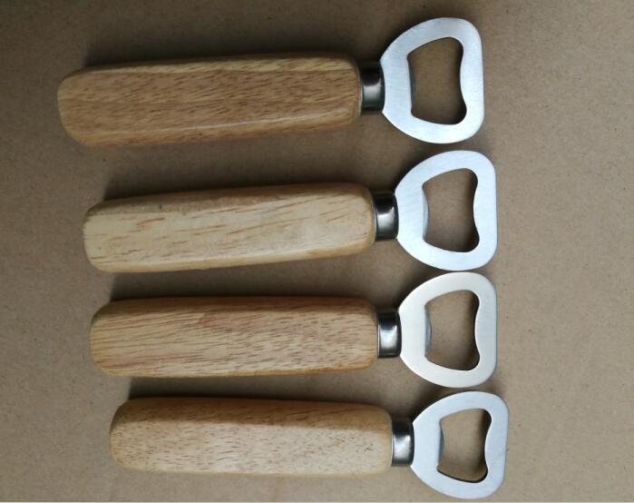 

Free Shipping Hot Sell Wholesale Per sonalized Wood Beer Bottle Opener For Wedding Party Gift