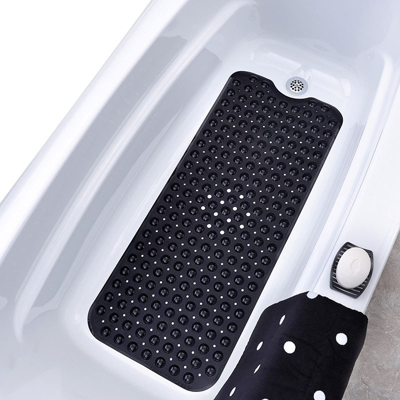 

Non-slip Bath Mat With Suction Cup PVC Extra Long Bathroom Carpet Drainable Bath Mats On The Floor Bathroom Accessories