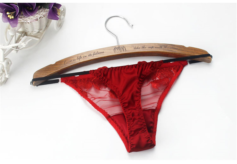 

sexy womens panties 100 pure silk thongs panties elastic waist gstring underwear flower embroidery sexy underpanties see through, Mixed color