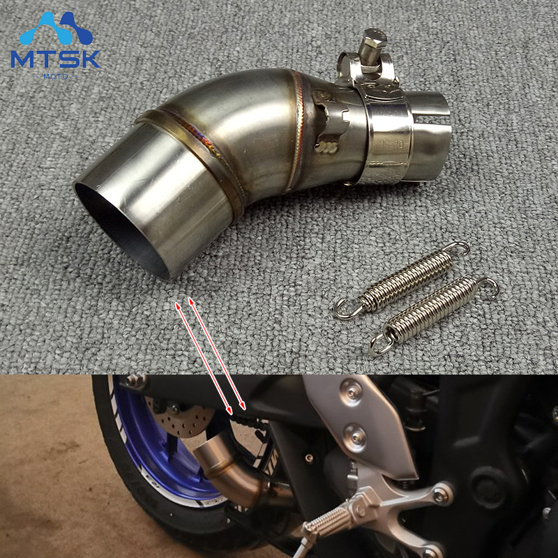 

For YZF R3 R30 R25 2013 2014 2015 2016 Motorbike Modified Scooter Muffler R3 Motorcycle Middle Exhaust pipe