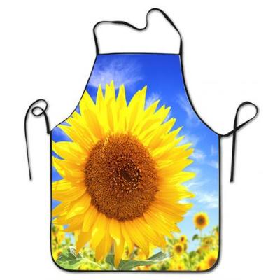

Sunflower Print Women Oil Water Proof Home Kitchen Restaurant Cooking Work Baking Cleaning Apron