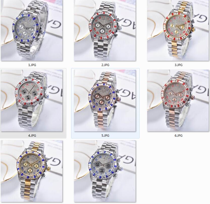 

Iced Out Watches Women Hip Hop Bling Diamond Mens Business Watch Alloy Quartz Hot Fashion Ladies Wristwatch
