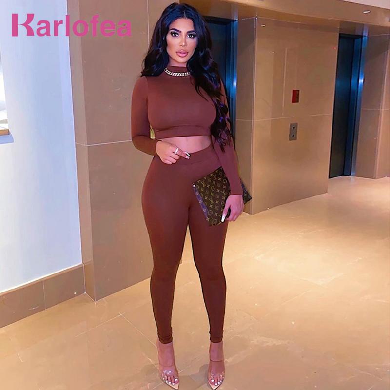 

Karlofea Casual Tracksuit Women Two Piece Set Crop Top And Pants Sweat Suits Womens Bodycon Stay Home Wear Female 2 Piece Sets, Red
