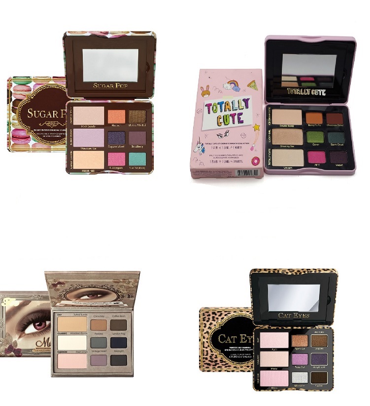 

Wholesale Cosmetics 9 Color Eyeshadow Palettes Collection Sugar Pop/Totally Cute/Matte Eye/Cat Eyes Pure Pigmented Eye Shadow Powder Makeup Palette Free Ship, Mixed color