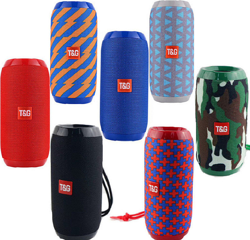 

TG117 Bluetooth Speakers Portable Speaker Double Horn 1200mAh Outdoor Waterproof Subwoofers Wireless Speakers Support TF Card FM Radio