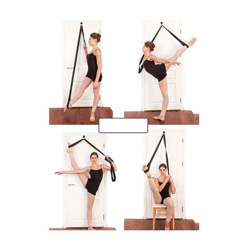 

Door Flexibility & Stretching Leg Strap Great for Ballet Cheer Dance Gymnastics or Any Sport Leg Stretcher Door Flexibility Prem, Black