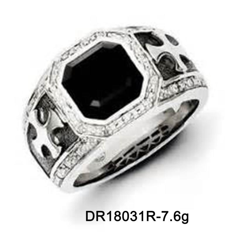 

Cluster Rings 100% 925 Sterling Silver Onyx Ring Man's For Gift Engagement Wedding Party Daily Wear Jewelry