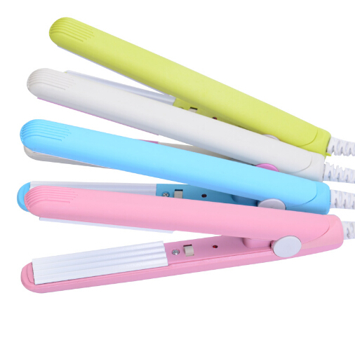 

2 piece/lot Mini Ceramic Electronic Hair Straightener Iron Chapinha Straightening Corrugated Irons Hair Crimper Styling Tools 220V