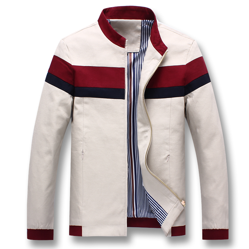 

iSurvivor 2019 Men Spring Patchwork Jackets and Coats Jaqueta Masculina Male Casual Fashion Slim Fitted Zipper Jackets Hombre, Khaki