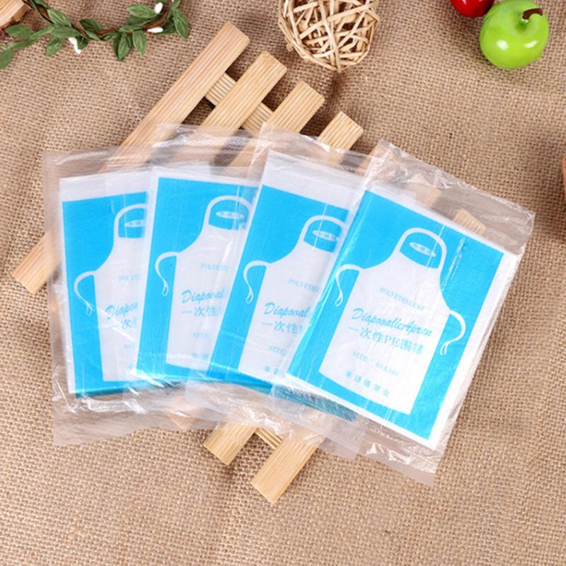 

Transparent Kitchen Cooking Clean Aprons Disposable Women Children Painting Aprons for Household Kitchen Ornaments