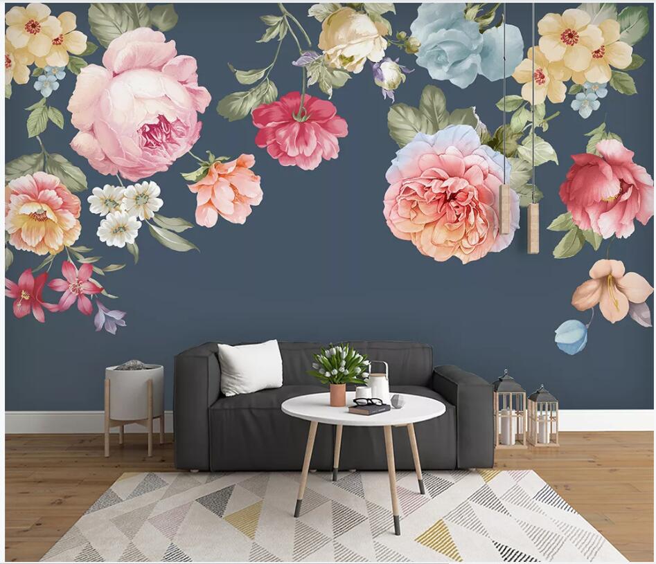 

3d wallpaper custom photo Chinese style modern hand painted flowers and birds living room home decor 3d wall murals wallpaper for walls 3 d, Non-woven wallpaper