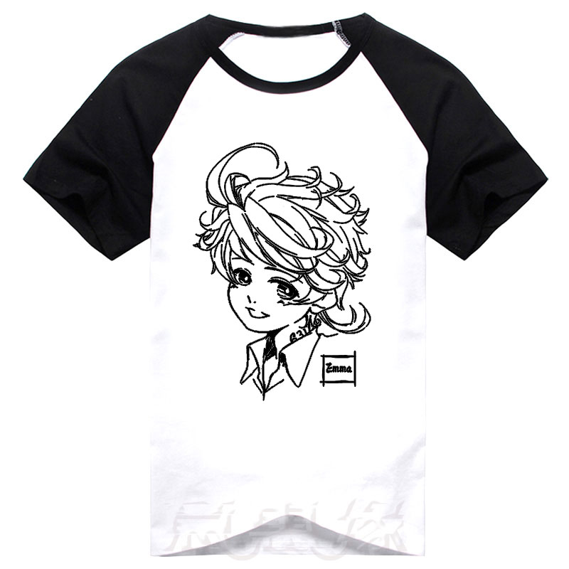 

New Anime The Promised Neverland T-Shirt Emma t shirt short-sleeved Tees, 01