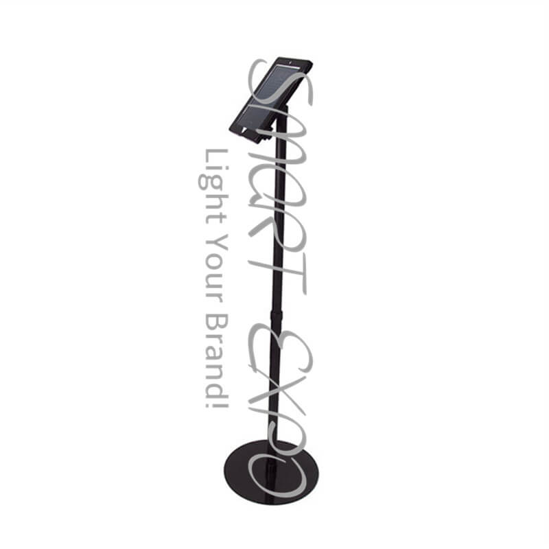 

Tablet Floor Stand Steel Locking Enclosure Store Front Pad Stand with Aluminum Pole and Steel Base