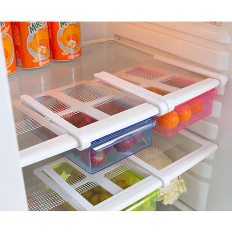 

Slide Fridge Freezer Organizer Refrigerator Storage Rack Shelf Drawer Hanging Storage Rack kitchen Standing Rack31