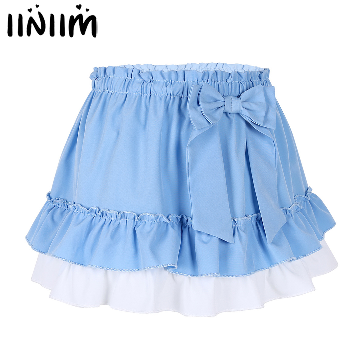 Women Mens Adult Sissy Skirt Pleated Gingham A-line Short Mini Dress Clubwear