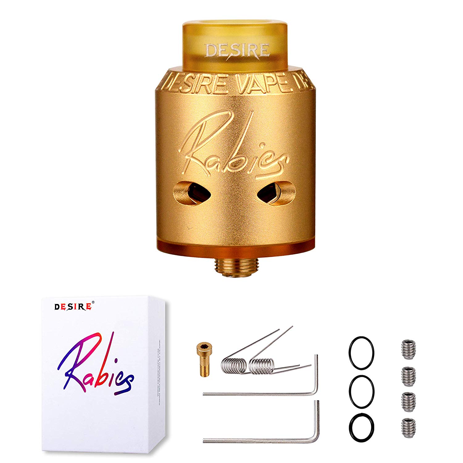 

WOLFTEETH 510 RDA Clone Rebuildable Dripping vape e-cig Atomizer Dual Coil Rabies 24mm | Lightweight Aluminum-Magnesium Alloy 1238