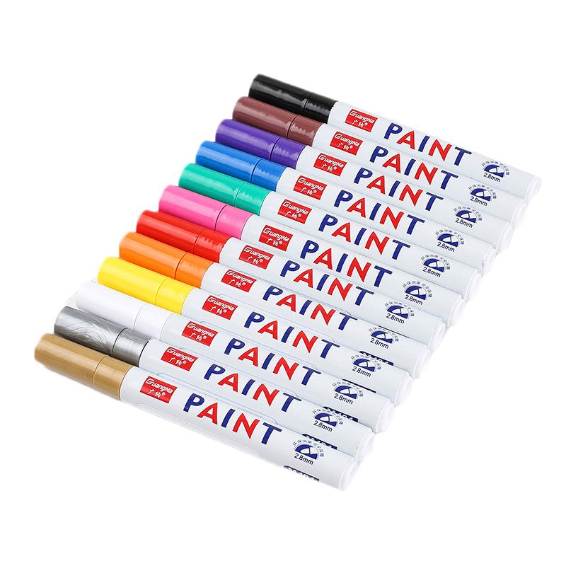 

Waterproof Marker Pen Tyre Tire Tread Rubber Permanent Non Fading Marker Pen Paint Pen White Color can Marks on Most Surfaces DBC