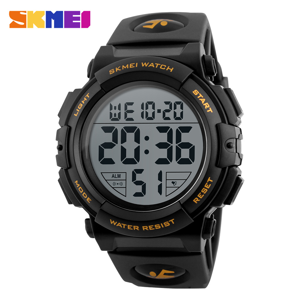 

SKMEI Fashion Men Sports Watches Waterproof 50m Outdoor Digital Watch Men Swimming Wristwatch Reloj Hombre Montre Homme LY191213, Black