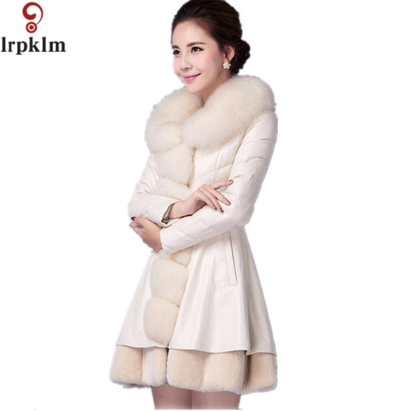 

2017 Hot Sale Women' Faux Fur Coat PU Leather Outerwear Winter Thick Warm Long Sleeve Jacket Black Size -XXXL YY202, Purple