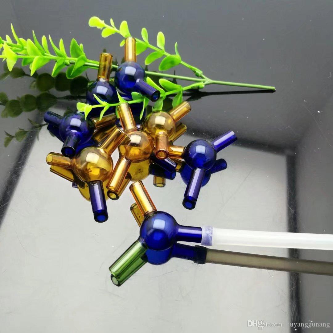 

Three pass color ball glass Wholesale bongs Oil Burner Pipes Water Pipes Glass Pipe Oil Rigs Smoking, Free Shipping