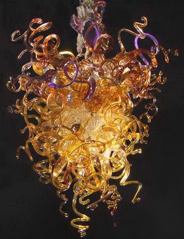 

Lamps Modern Curly Blown-Glass Crystal Chandeliers Contemporary Pendant Lights Hand Blown Glass Style Chandelier