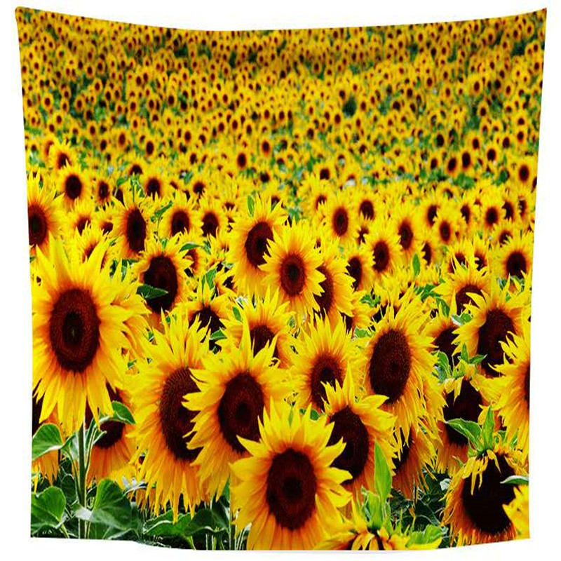 

Sun Flower Printed Wall Tapestry Living Room Bedroom Tapestry Bohemian Hippie Tapestries Cloth Decor Wall Hanging Carpet
