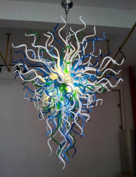 Mélange de pendentif moderne Couleur Italie Design Handmade Murano Glass Crystal Chandeliers For Foyer Villa Living Room Art Déco
