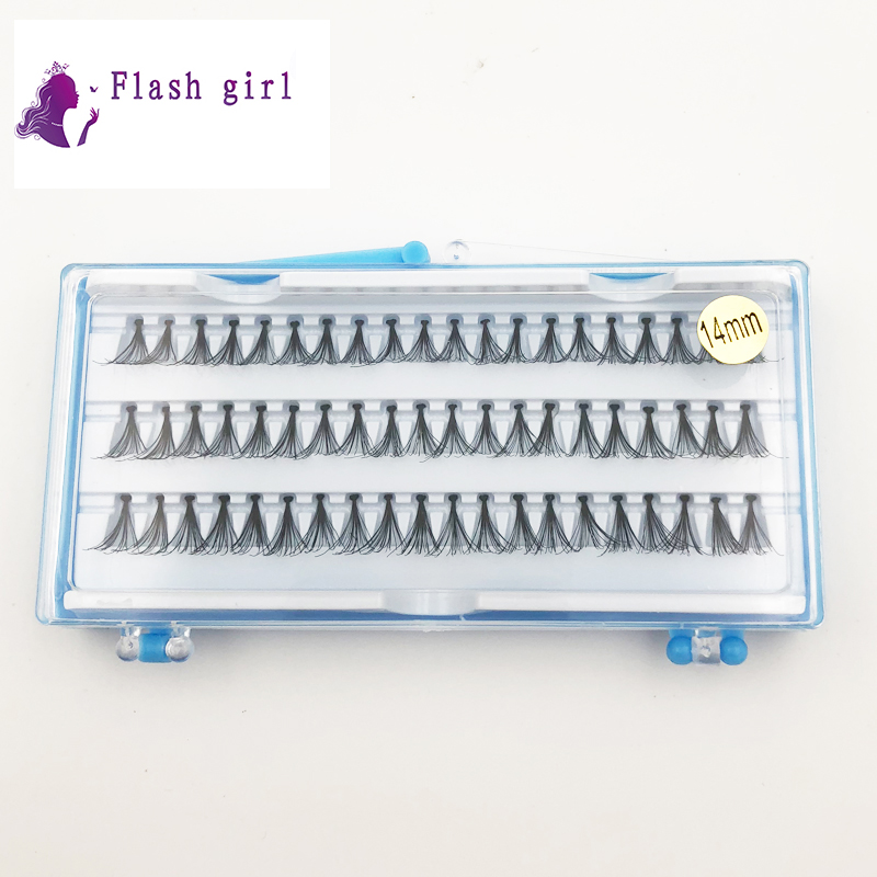 

factory Wholesale Free Shipping 20D 60 cluster Cheap Black False Individual Eyelashes 8/10/12/14MM Eyelash Extensions
