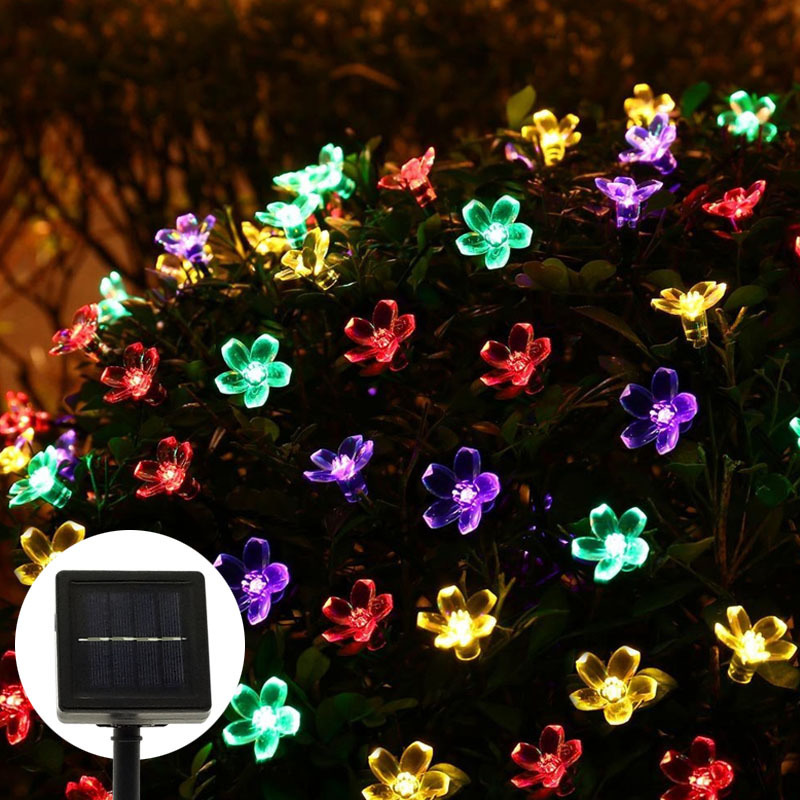 Solar Garden String Light Fairy 50 LED Christmas Outdoor Garden Party Water Drop