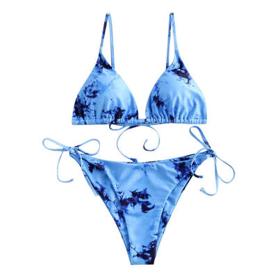 

Sexy Swimsuit Womens New Rendering Printed Bikini Double-sided Multicolor Trendy Sexy Lace Printed Lady Swimsuit Bikini Hot Sale, Pink